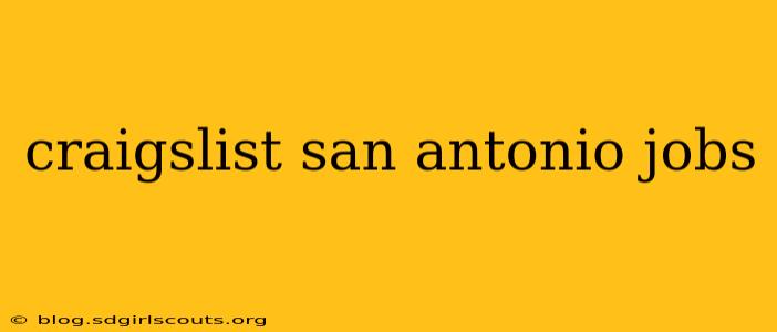 craigslist san antonio jobs