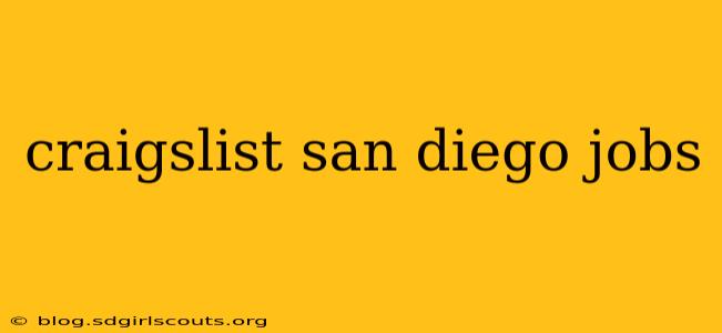 craigslist san diego jobs