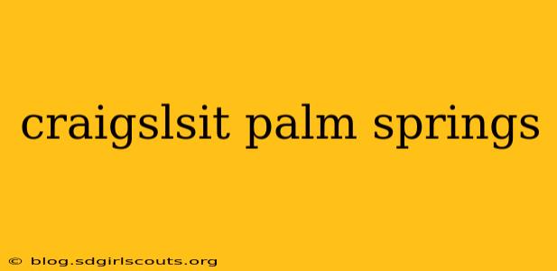 craigslsit palm springs