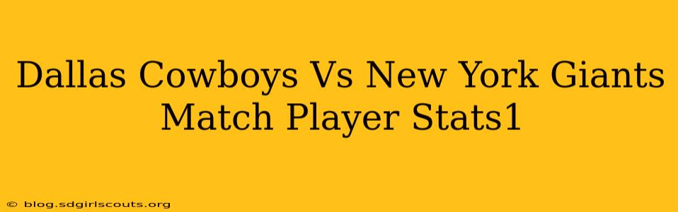 Dallas Cowboys Vs New York Giants Match Player Stats1