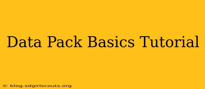 Data Pack Basics Tutorial