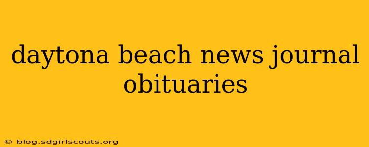 daytona beach news journal obituaries