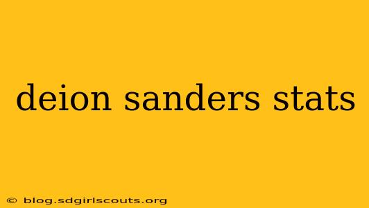 deion sanders stats