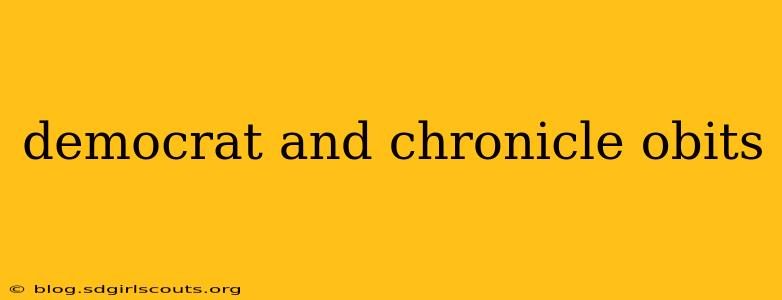 democrat and chronicle obits