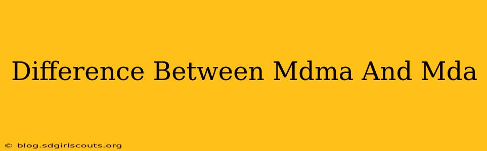 Difference Between Mdma And Mda