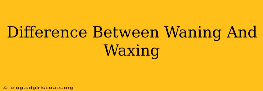 Difference Between Waning And Waxing