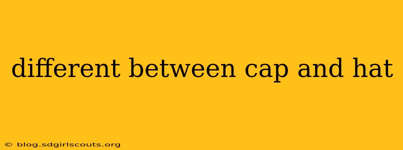 different between cap and hat