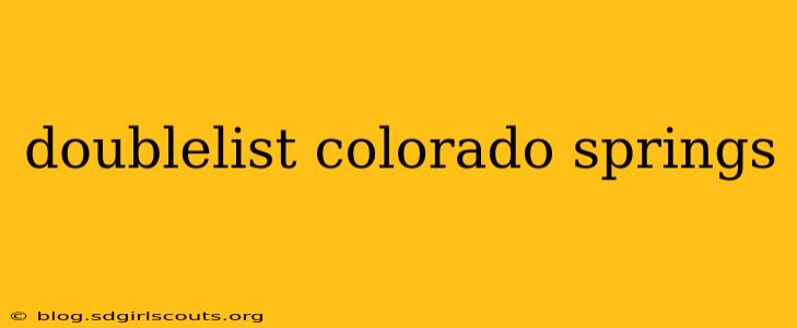 doublelist colorado springs