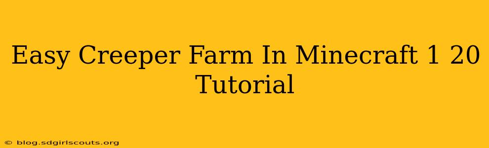 Easy Creeper Farm In Minecraft 1 20 Tutorial