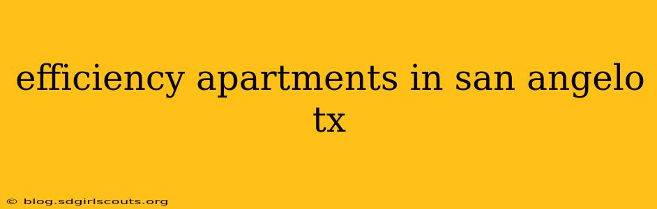 efficiency apartments in san angelo tx