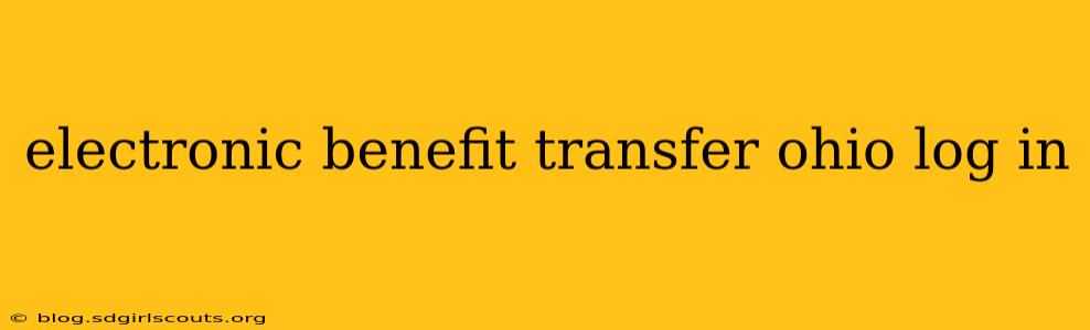 electronic benefit transfer ohio log in