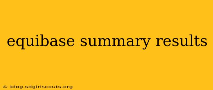 equibase summary results