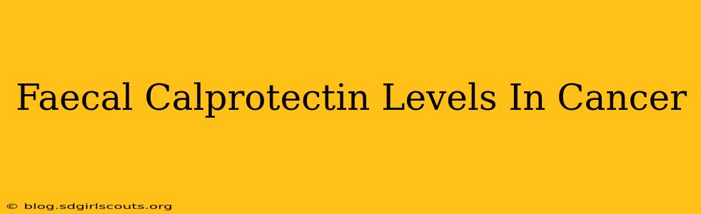 Faecal Calprotectin Levels In Cancer