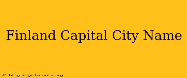 Finland Capital City Name