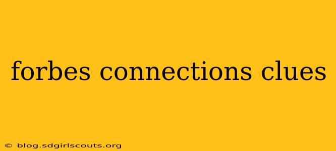 forbes connections clues
