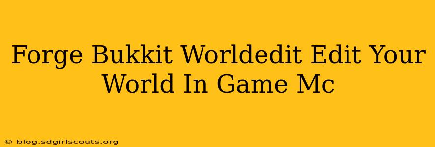Forge Bukkit Worldedit Edit Your World In Game Mc