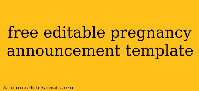 free editable pregnancy announcement template