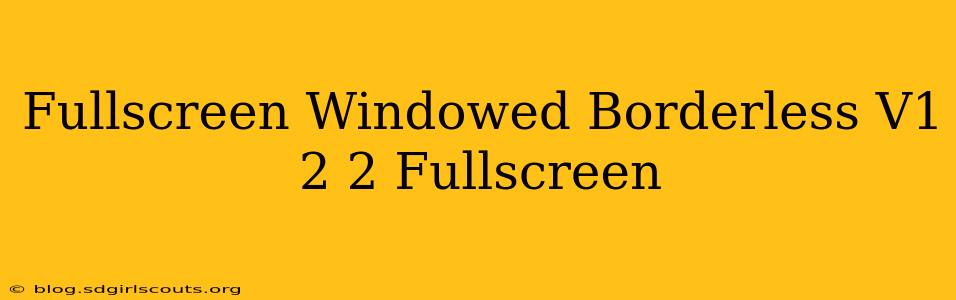 Fullscreen Windowed Borderless V1 2 2 Fullscreen