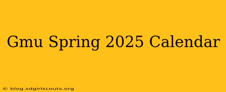 Gmu Spring 2025 Calendar