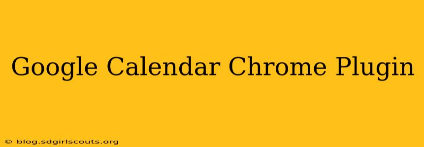 Google Calendar Chrome Plugin