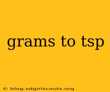 grams to tsp