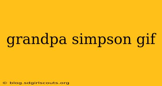 grandpa simpson gif