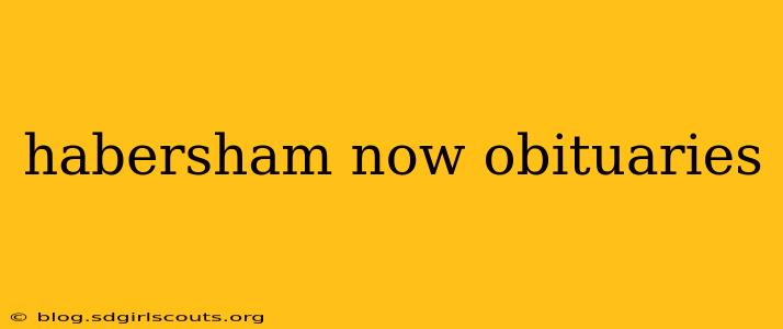 habersham now obituaries