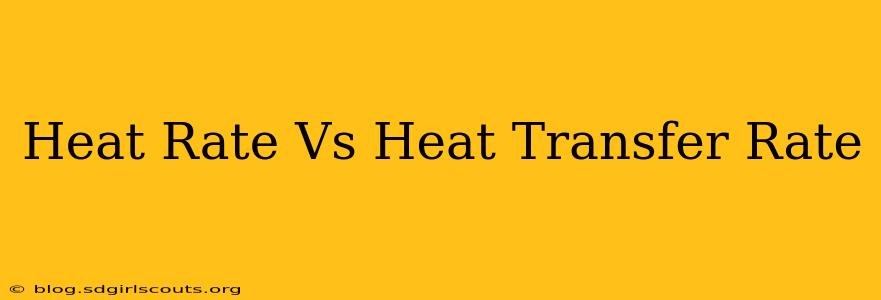 Heat Rate Vs Heat Transfer Rate