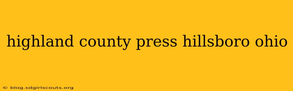 highland county press hillsboro ohio