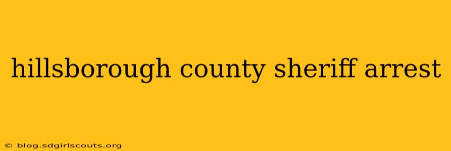 hillsborough county sheriff arrest