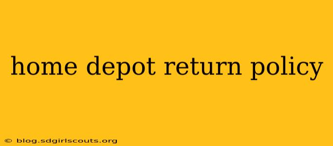 home depot return policy
