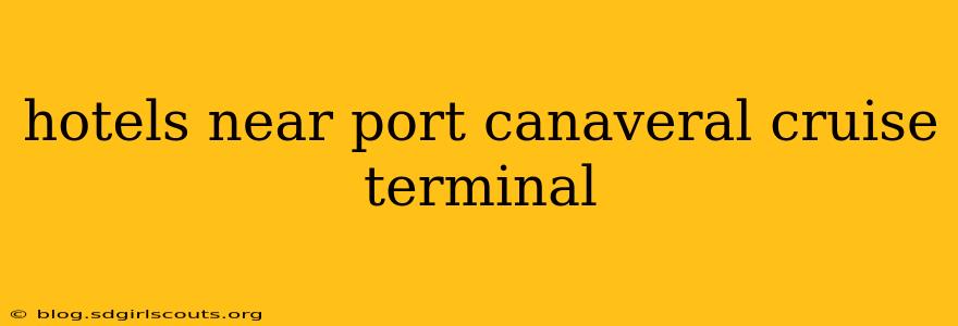 hotels near port canaveral cruise terminal