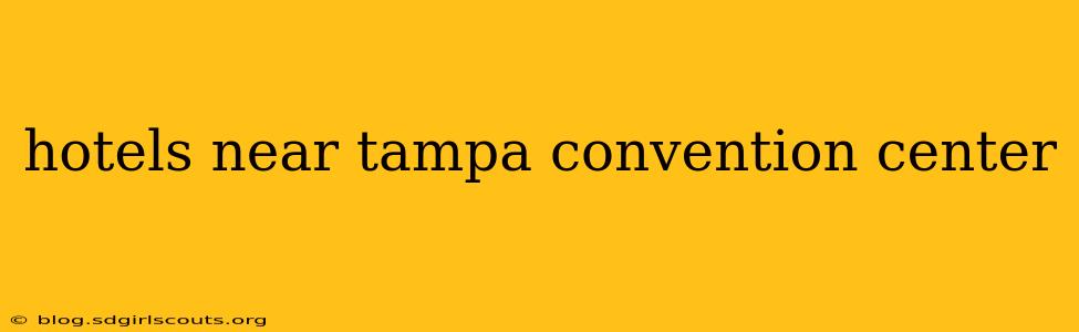 hotels near tampa convention center