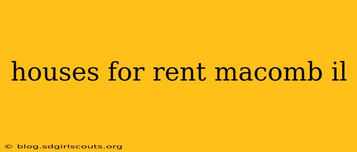 houses for rent macomb il
