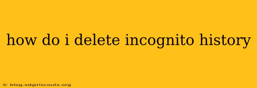 how do i delete incognito history