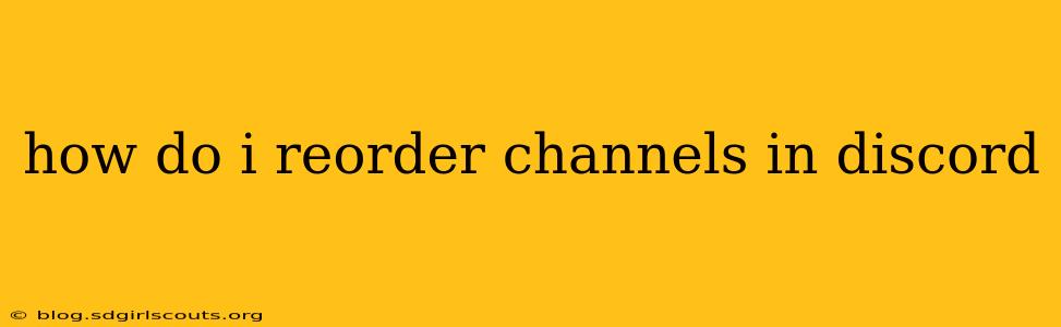 how do i reorder channels in discord