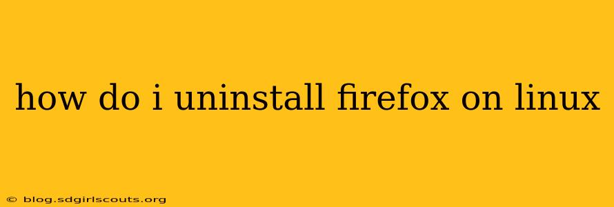 how do i uninstall firefox on linux