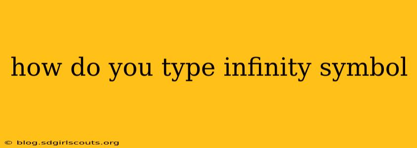 how do you type infinity symbol