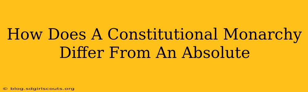 How Does A Constitutional Monarchy Differ From An Absolute