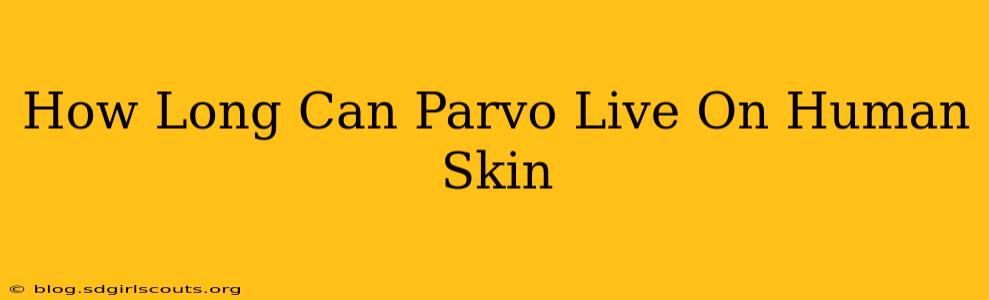How Long Can Parvo Live On Human Skin