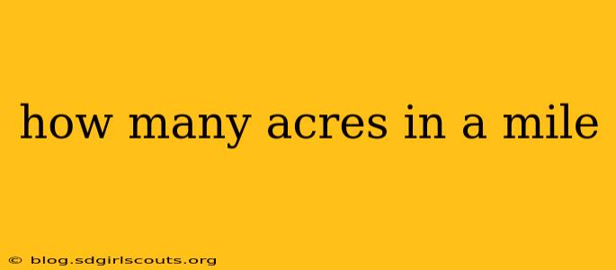 how many acres in a mile