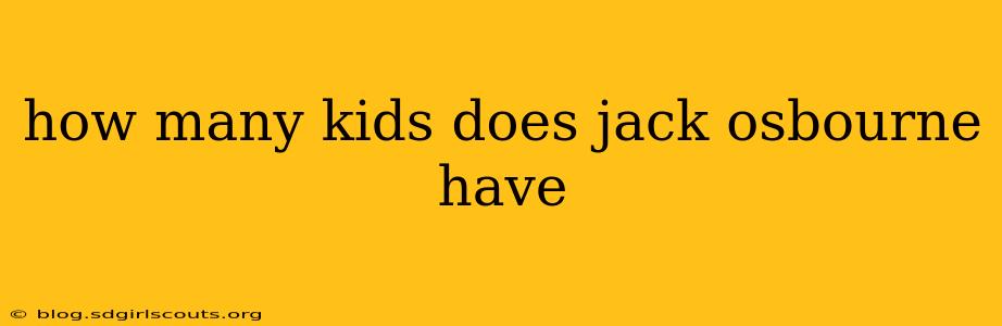 how many kids does jack osbourne have