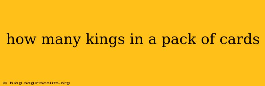 how many kings in a pack of cards