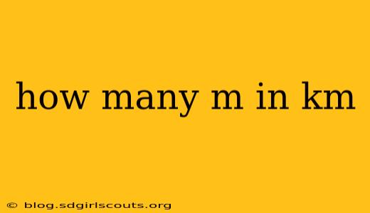 how many m in km