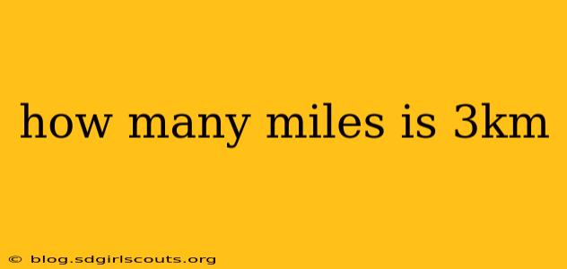 how many miles is 3km