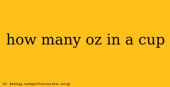 how many oz in a cup