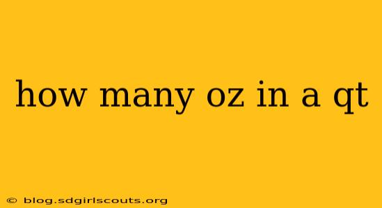 how many oz in a qt