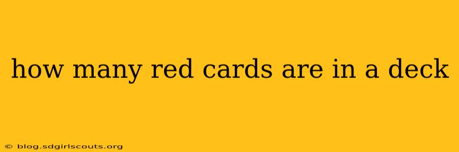 how many red cards are in a deck