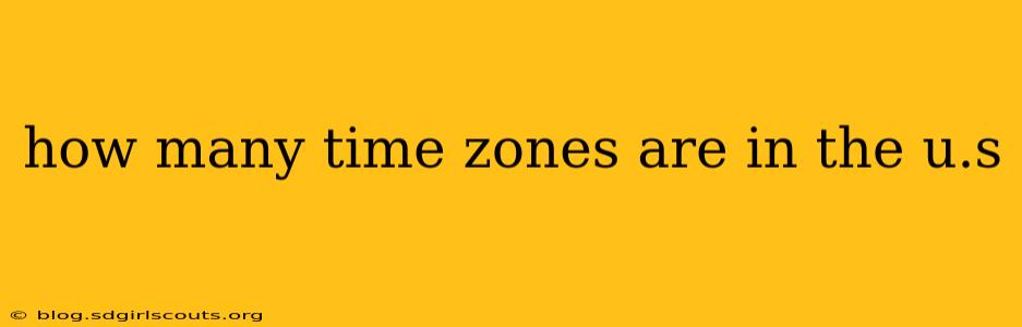 how many time zones are in the u.s
