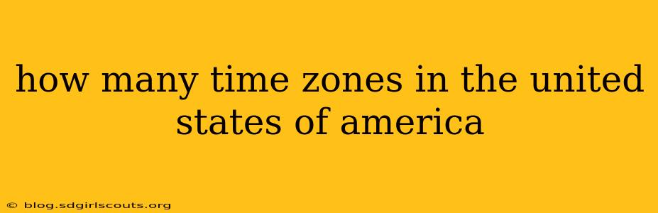 how many time zones in the united states of america